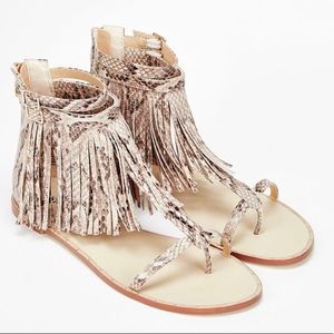 Winnifred Snake Print Sandles